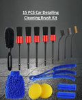 15 Pcs Car Cleaning Brush Kit